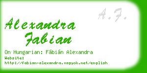 alexandra fabian business card