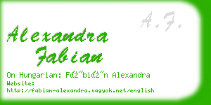 alexandra fabian business card
